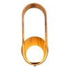 Kulista lampa ścienna Sfera QN-SFERA-WB-L-TEAK do salonu brązowy biały