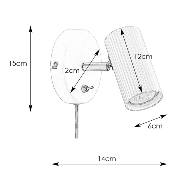 Ruchoma lampa ścienna Costilla biały reflektorek do sypialni