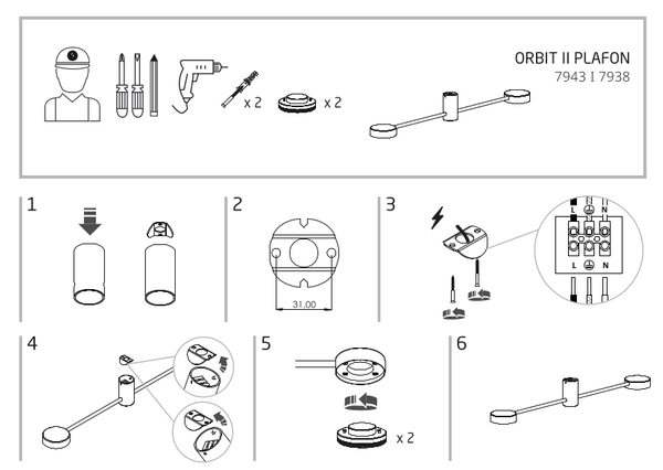 Industrialna LAMPA sufitowa ORBIT 7943 Nowodvorski metalowe kinkiet do kuchni czarny