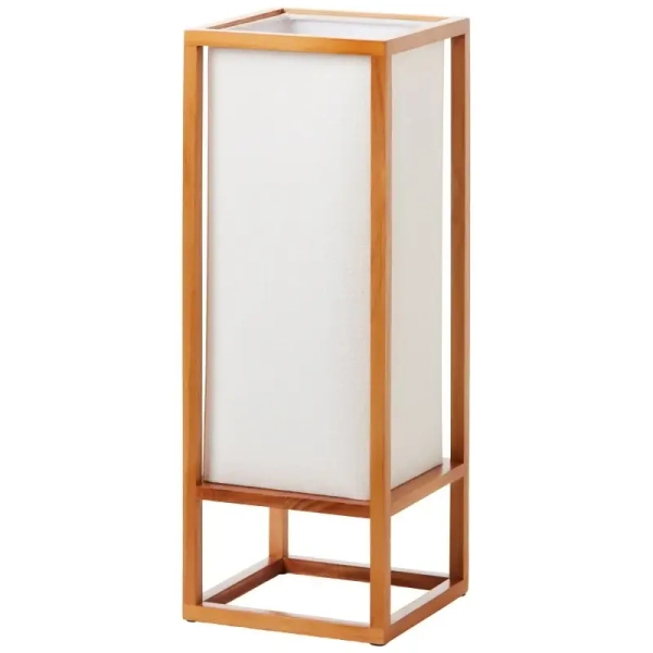 Stołowa lampka drewniana Seaside 93092/09 biała brązowa