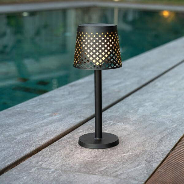 Wielofunkcyjna lampa solarna Greta LUMGRE080NXSWNW King Home IP65 czarny