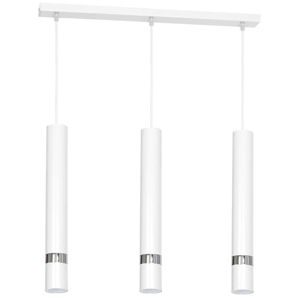 Loftowa LAMPA wisząca JOKER MLP1348 Milagro metalowa OPRAWA tuby zwis biały srebrny