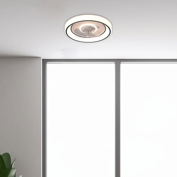Wentylator z lampą LED Horacio czarny biały 71009 67W 3000-6000K CCT z pilotem