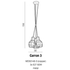 Salonowa lampa wisząca Carron AZ1660 Azzardo kaskada druciaki miedź