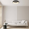 Okrągła LAMPA sufitowa GEORGIA LP-049/1C BK Light Prestige metalowa OPRAWA natynkowa LED 36W 3000K czarna