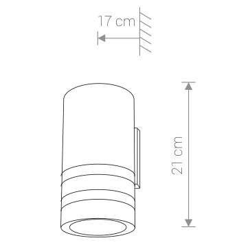 Kinkiet LAMPA elewacyjna SIERRA 4421 Nowodvorski zewnętrzna OPRAWA ścienna do ogrodu IP54 tuba outdoor czarna