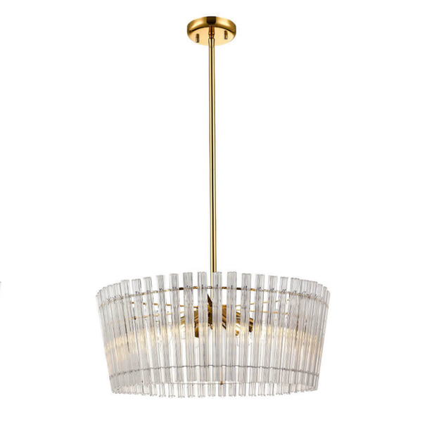 Zwisająca lampa Bach P0547-06H-F9AC Zumaline szklana złota przezroczysta