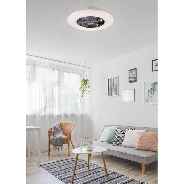 Wentylator sterowany pilotem Visby R62402106 LED 40W 3000-6500K srebrna