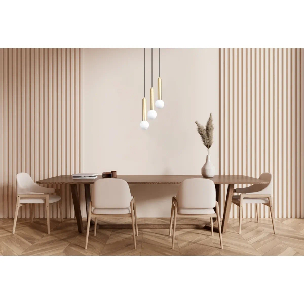 Zwisająca lampa do sypialni Filano PND-33574-3-GD tuby złote
