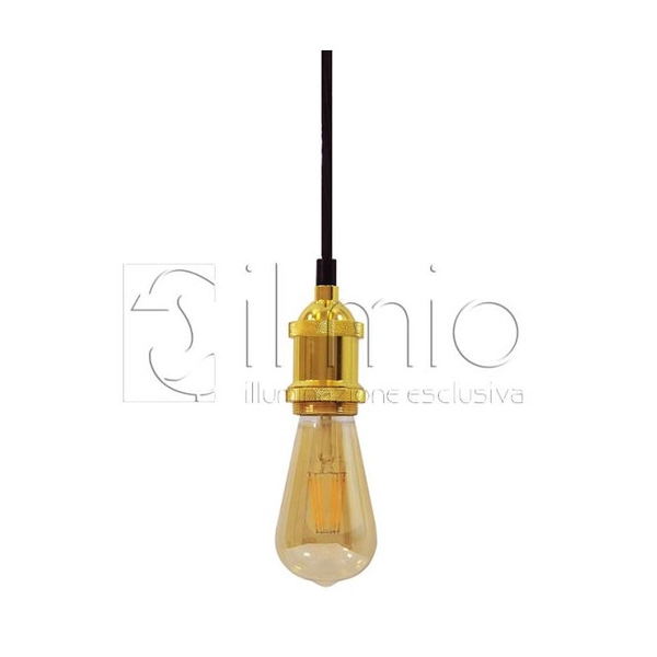 Industrialna lampa wisząca NOLA 308962 oprawka na żarówkę złota