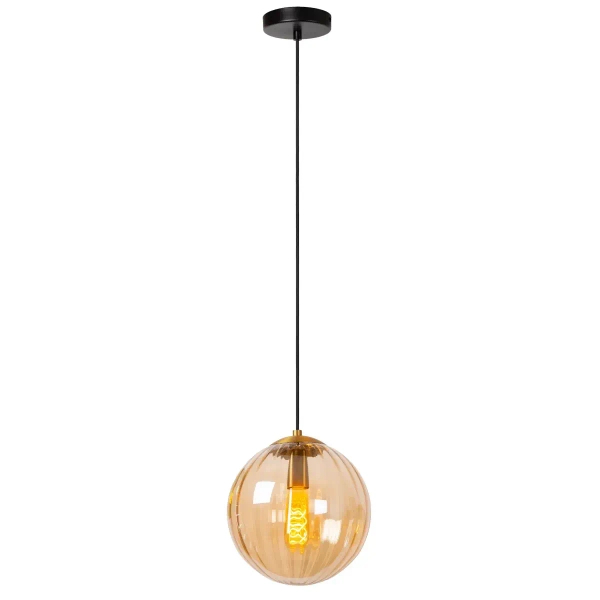 Zwieszana lampa szklana kula MONSARAZ 45493/30/62 Lucide bursztynowy