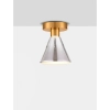 Szklana lampa sufitowa SARDUNO LE45143 LED 8W 3000K złoto szara