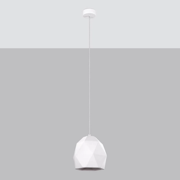 Wisząca lampa Mint SL.1251 geometryczna nad stół biała