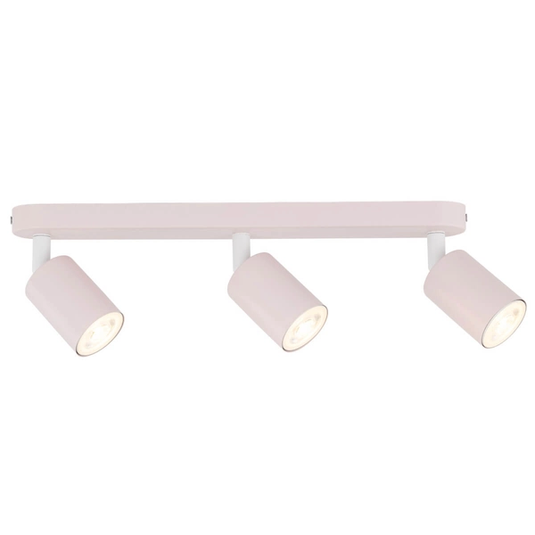 Lampa natynkowa Livia 10234 potrójna reflektorki tuby różowa