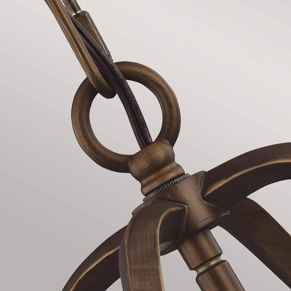 Lampa wisząca na łańcuchu Yarmouth FE-YARMOUTH-3P vintage mosiądz