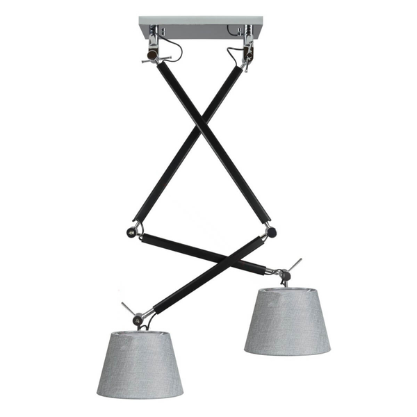Regulowana lampa wisząca Zyta AZ1846+2xAZ2601 Azzardo czarna szara