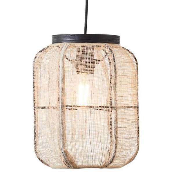 Lampa wisząca tuby Tanah 99565/76 potrójna boho beżowy czarny