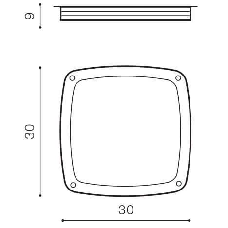 Kwadratowa lampa elewacyjna FANO AZ4372 Azzardo IP54 czarny