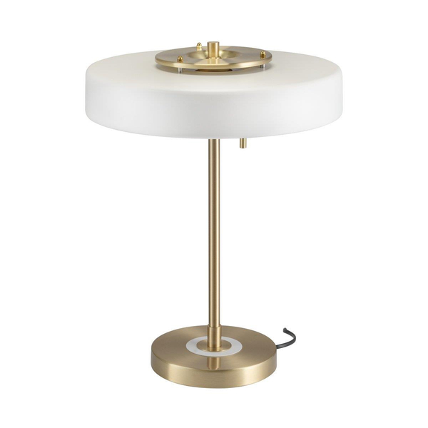 Lampa na komodę Artdeco MT8872 white Step okrągła do sypialni biała złota