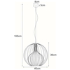 Industrialna LAMPA wisząca Tori K-3405 czarny Kaja druciana OPRAWA metalowy ZWIS klatka czarna