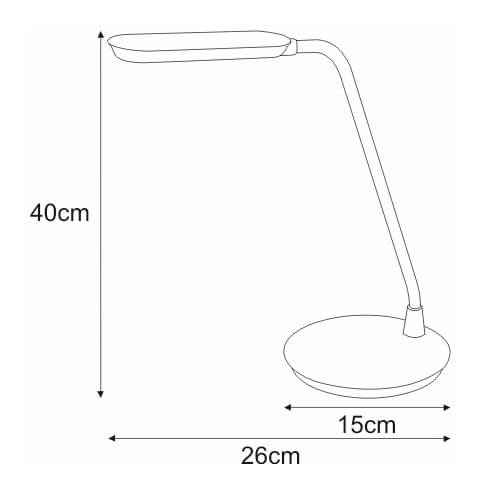 Dotykowa lampa stojąca Solo K-BL1208 LED 5W 5300K czerwona