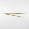 Modernistyczna lampa wisząca TUBO 1072L40 do salonu mosiądz