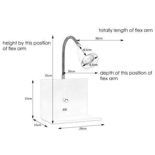 Lampa ścienna LOGI 107141 Markslojd na peszlu do czytania czarny