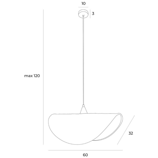 Sypialniana lampa wisząca Koshi P0498 Maxlight boho ratan beżowy czarny