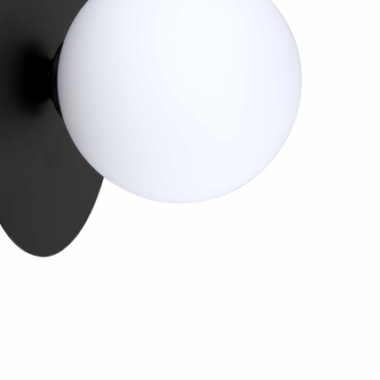 Czarna lampa ścienna Roma LP-1345/1W BK Light Prestige kula szklana nad lustro