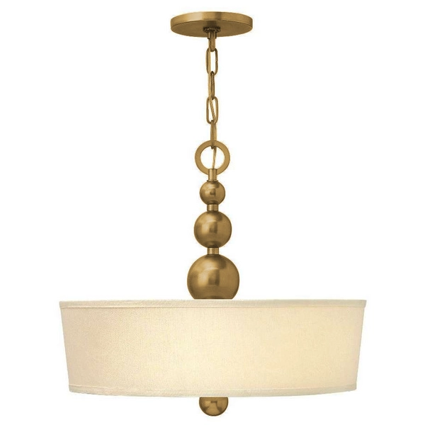 Żyrandol LAMPA wisząca HK-ZELDA-P-B-PN Elstead HINKLEY szklana OPRAWA okrągły ZWIS na łańcuchu biały