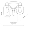 Sufitowa lampa loftowa Marco 3318 TK Lighting okrągła szklana czarna