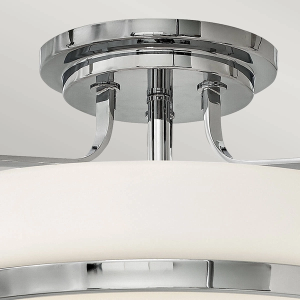 Metalowa lampa sufitowa Harper HK-HARPER-SFM-CM Hinkley szkło biały chrom