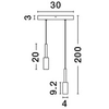 Minimalistyczna lampa wisząca Bahama LE43624 LED 14W 3000K czarna