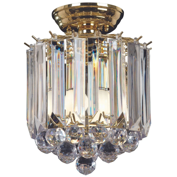 Krystałowa lampa sufitowa FARGO-BP Endon glamour crystal mosiądz