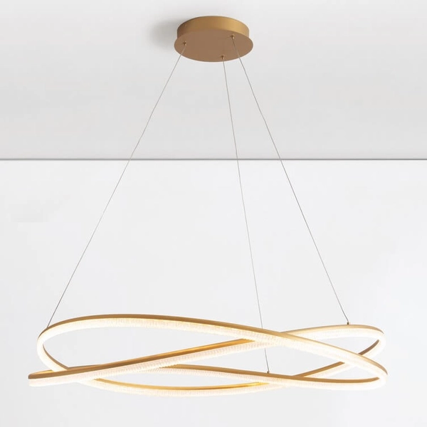 Lampa wisząca nad stół ILAVE LE44324 LED 68W 3000K spirala złota