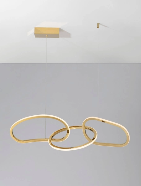 Wisząca lampa Celaya LE42759 Luces Exclusivas pierścienie LED 40W 3000K złote