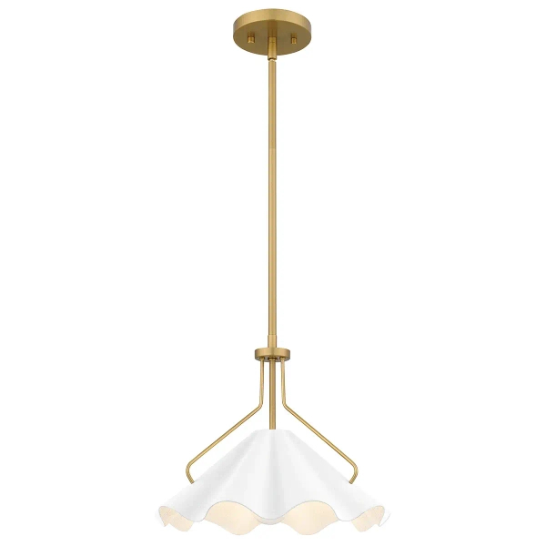 Lampa wisząca nad stół Mejia QZ-MEJIA-1P-S-AB  mosiądz biały