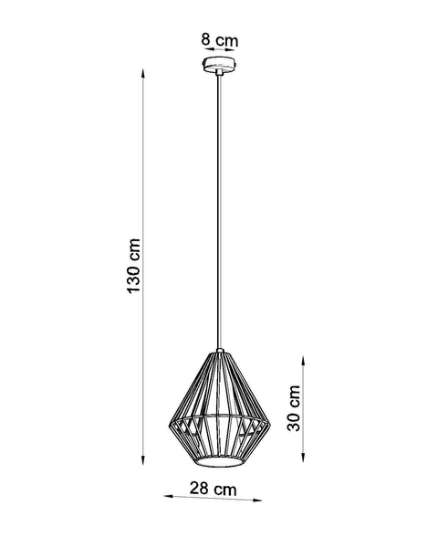 Druciana LAMPA wisząca SL.0297 industrialna OPRAWA zwis druciak metalowy klatka skeleton biały