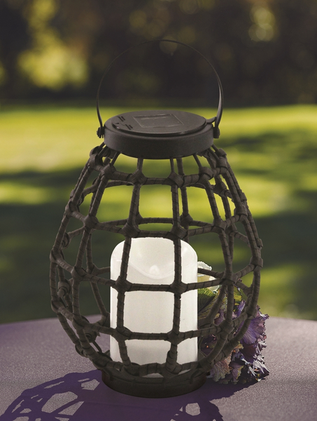 Solarny lampion ogrodowy Koge 313249 LED czujnik zmierzchu czarna