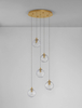 Salonowa lampa wisząca CABRAL LE42903 balls crystal złota