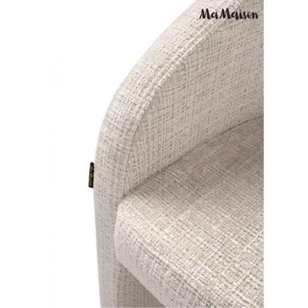 Krzesło do jadalni SHELLY MM001501100356 beżowe taupe tkanina 45cm