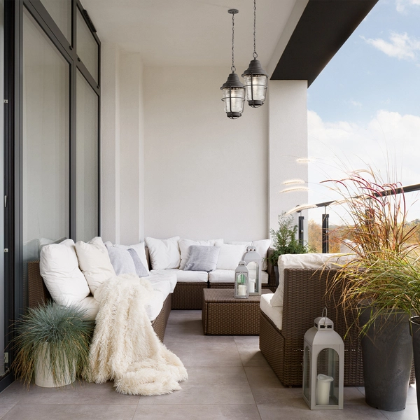 Wisząca lampka zewnętrzna QN-CHANCE-HARBOR8 czarna