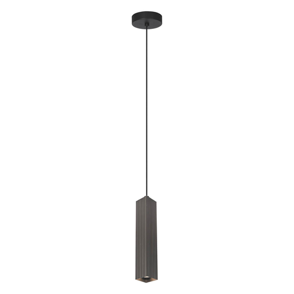 Zawieszana lampa Tecno PND-37492-1-BRO Italux sopel tuba brązowa