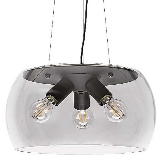 Wisząca lampa Ursula 3190 Rabalux szklana nad stół przezroczysta czarna