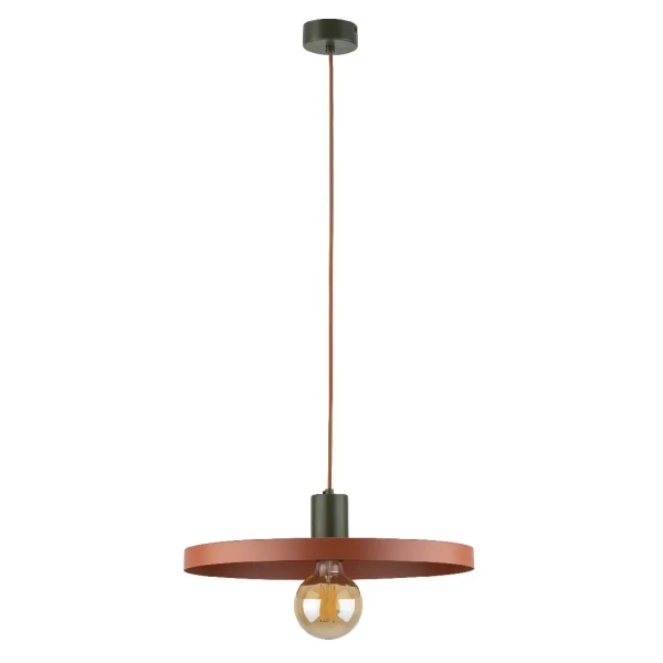 Minimalistyczna lampa wisząca Sila 10750 abażur ceglany zielony