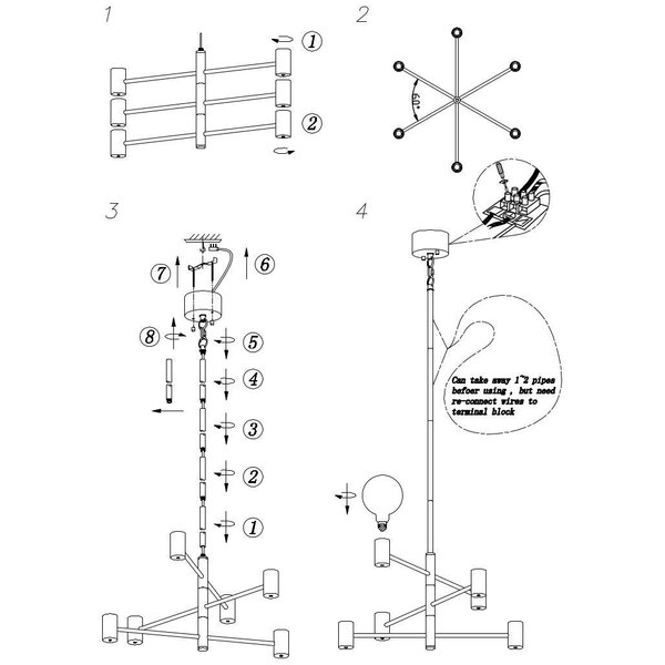 LAMPA wisząca CAPITAL 106419 Markslojd metalowa OPRAWA industrialna ZWIS żarówki bulbs sticks chrom