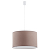 Lampa wisząca z tkaniny Rondo 3467 TK Lighting okrągła z kloszem cappuccino