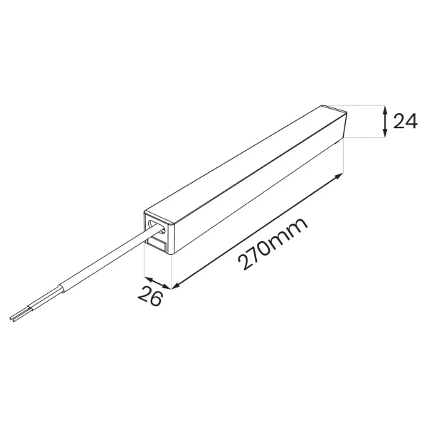 Zasilanie do szyn magnetycznych Slim Magnetic ML2229 200W 24V czarny