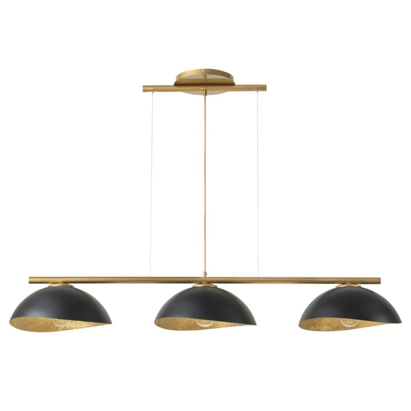 Lampa wisząca nad wyspę kuchenną z żywicy Solar 40573 Sigma czarna złota