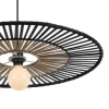 Wisząca bambusowa lampa 19104 dysk do jadalni nad stół czarny